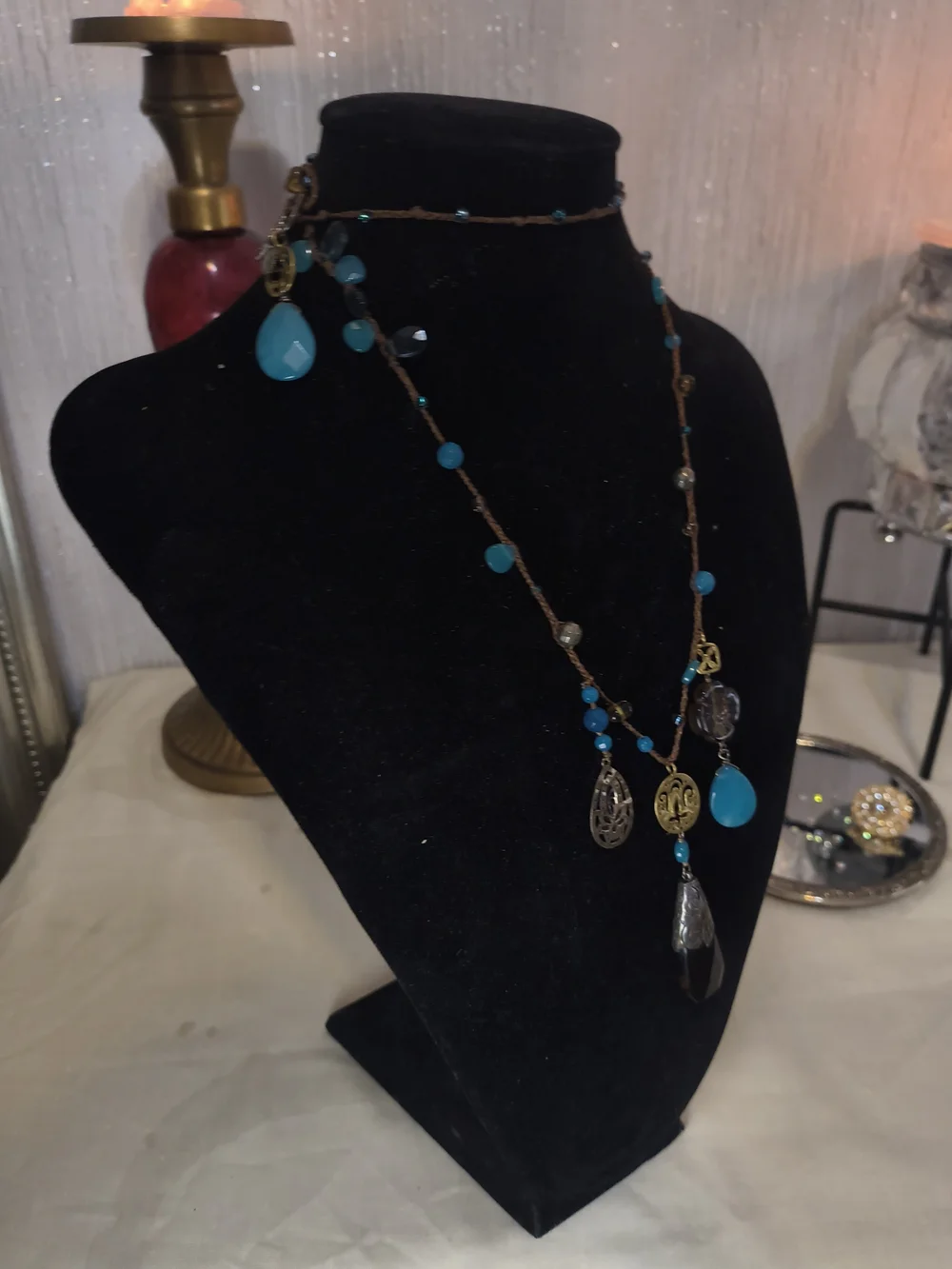 Retired Silpada N2340 Botanic Beauty Sterling Silver Quartzite Necklace